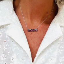 Load image into Gallery viewer, Necklace MARYAM - 18K Gold Necklace &amp; Baguette Rubies and Diamonds
