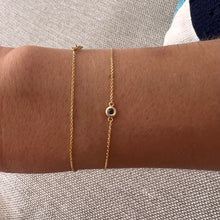 Load image into Gallery viewer, NANOU -  Extra Thin Chain with Blue Sapphire 18K Gold
