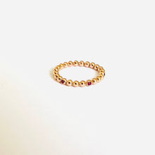 Load image into Gallery viewer, Ring CLARA - 18K Gold Bubble Ring With Ruby
